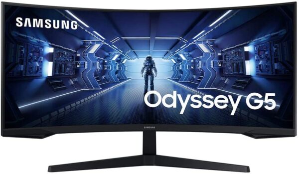 samsung 34 inch odyssey g5 ultra wide gaming monitor with 1000r curved