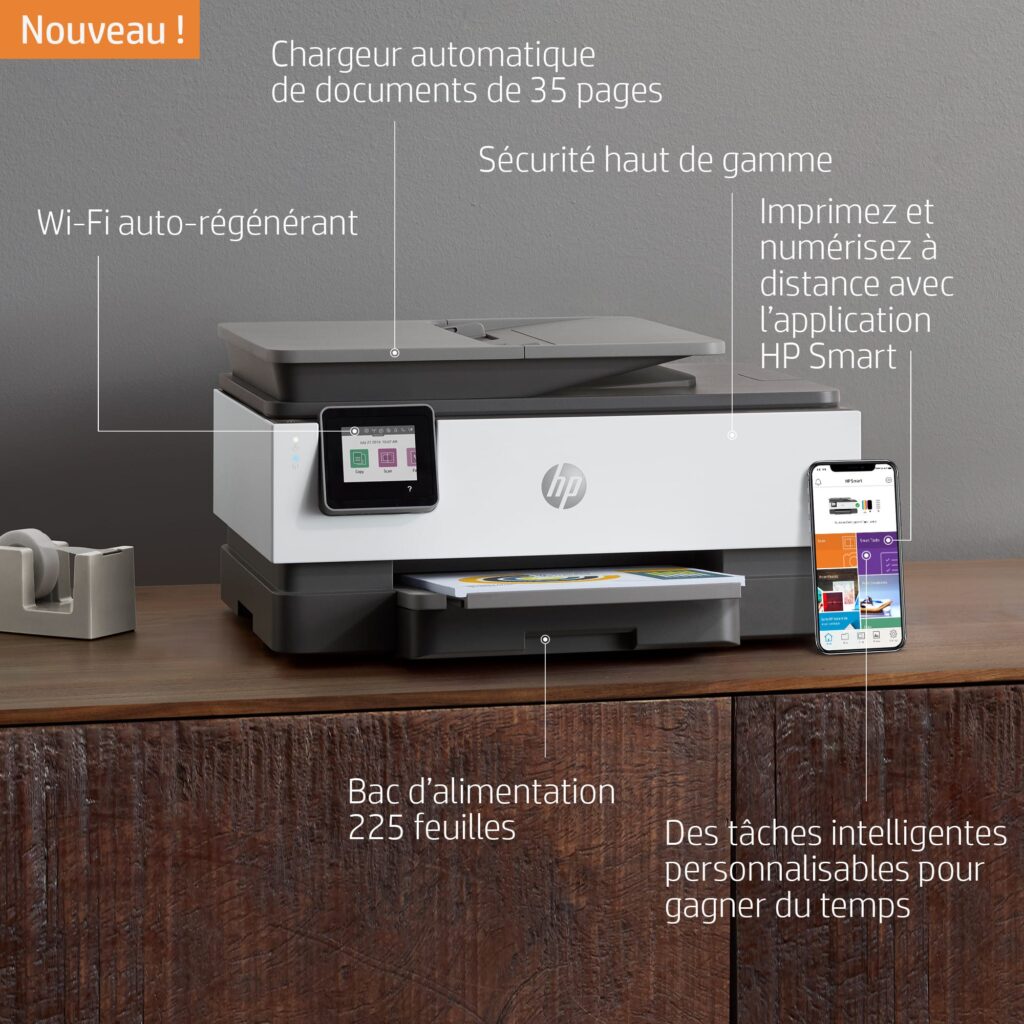 Imprimante multifonction Jet d’encre HP OfficeJet Pro 8023 (1KR64B) – Image 2