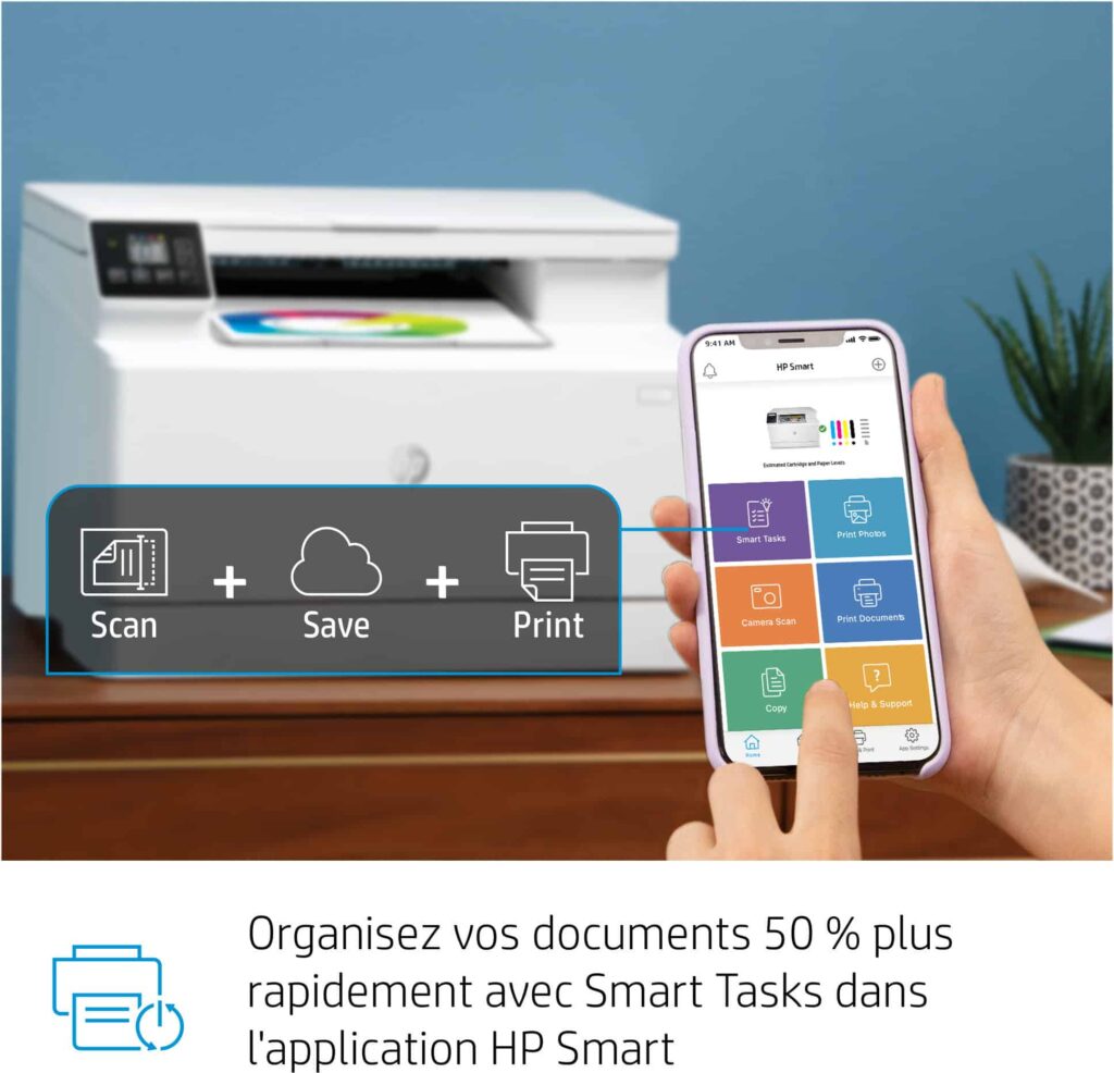 Imprimante Multifonction Laser Couleur HP LaserJet Pro M182n (7KW54A) – Image 4