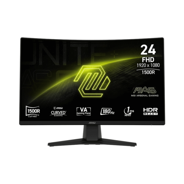 Écran PC Gamer Incurvé | MSI MAG 242C 24" FHD Incurvé 180Hz 1ms (4711377271110-01)